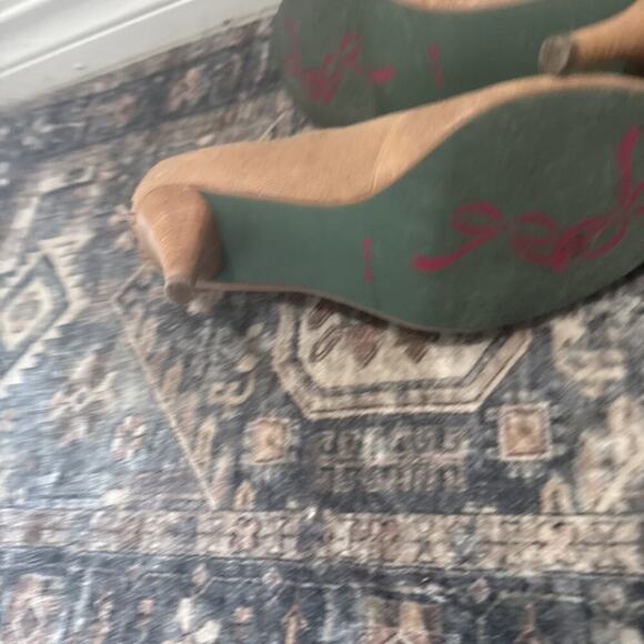 Poetic Licence London Brown Leather shoe boot Vintage Vibe Sandstone 8.5 /39.5 - Picture 6 of 6